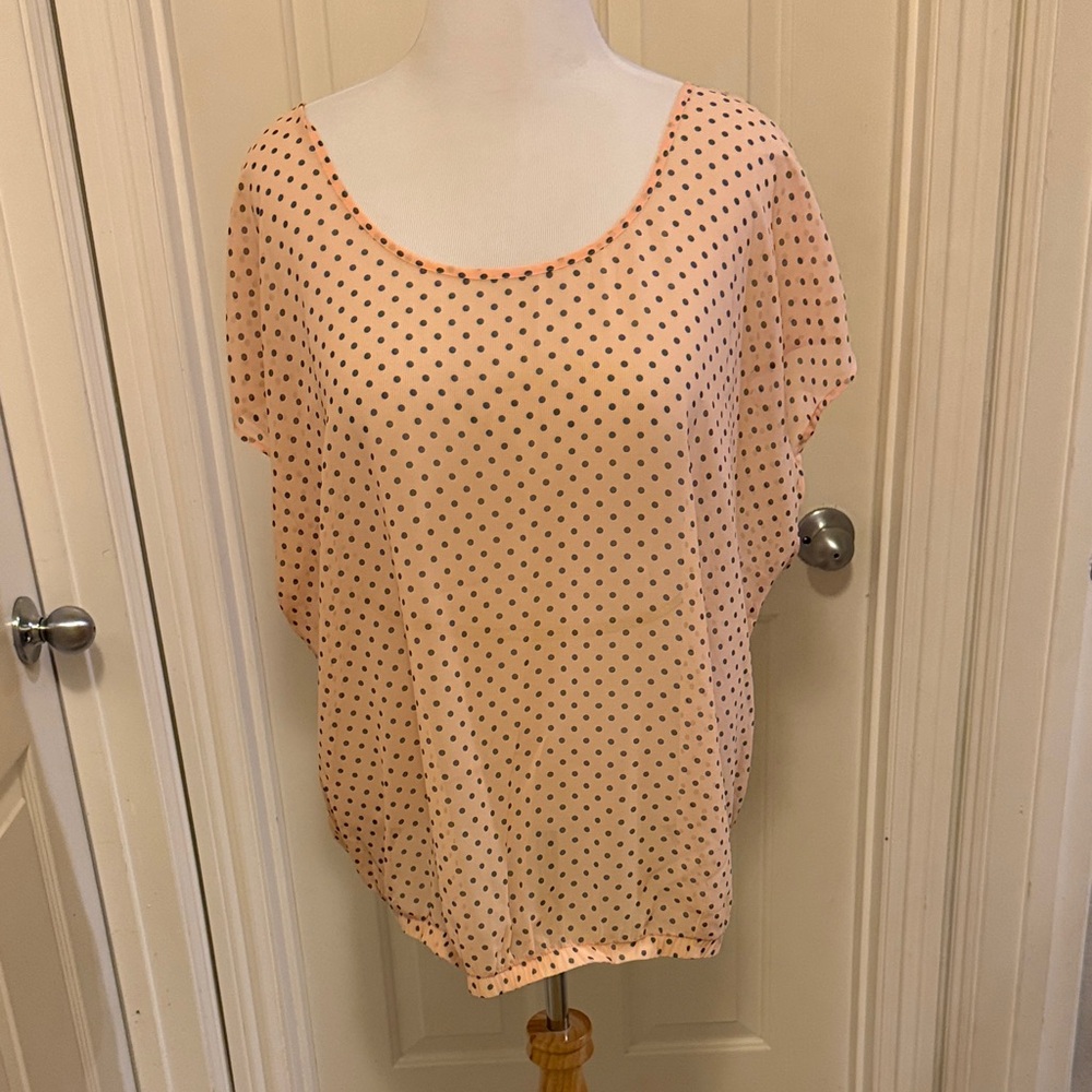 Polka Dot Women's Top - Peach
